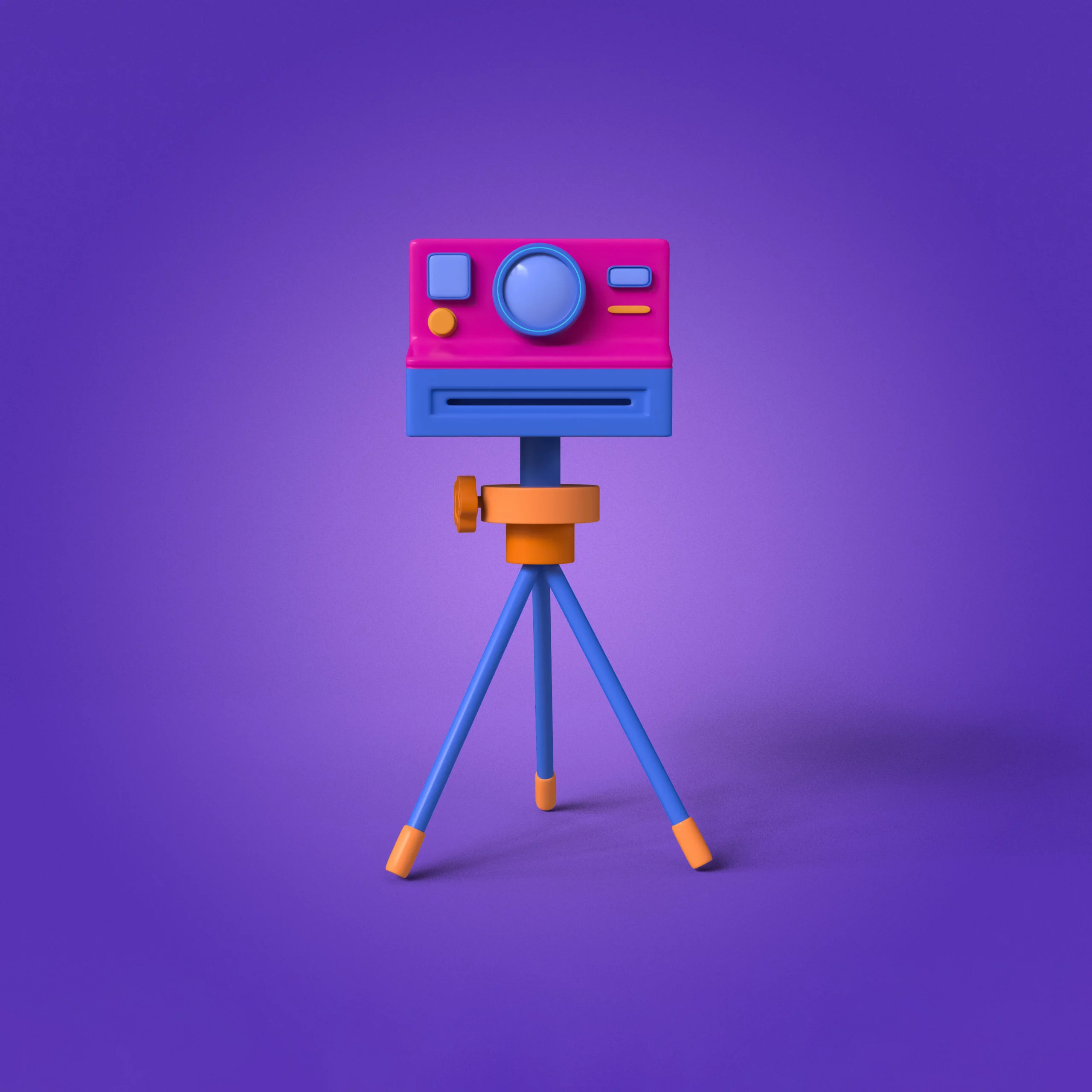 Tauche ein in das Videodesign: Erfahre auf forum.photostockbooth.com hilfreiche Tipps und Tricks für Anfänger. Gestalte beeindruckende Videos! Kameragrafik auf lila Hintergrund